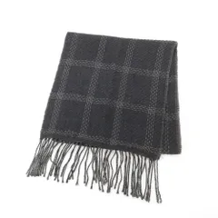 【中古】アルマーニ コレッツォーニ ARMANI COLLEZIONI ウール マフラー ダークグレー系【メンズ】