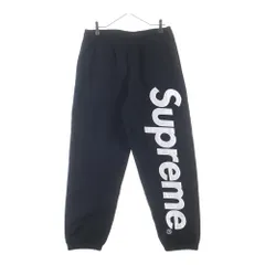 SUPREME (シュプリーム) 24AW Satin Applique Sweatpant サテン アップリケ ロゴ刺繍 スウェットパンツ ブラックのサムネイル