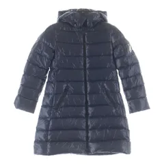 MONCLER (モンクレール) 18AW MOKA モカ フーデッド ジップアップ ダウン ロング ジャケット コート キッズ ネイビー D29544990005