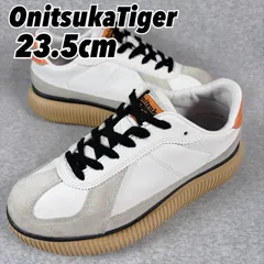 0562【オニツカタイガー】デレシティ 23.5cm ホワイト×オレンジ