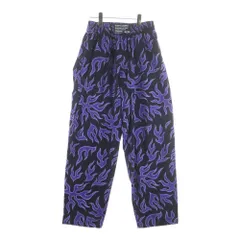 CHALLENGER (チャレンジャー) 25SS FIRE PANTS ファイヤー 総柄デザイン ワークパンツ トラウザー ブラック/パープル CLG-PT 025-004のサムネイル