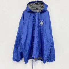 古着 used　～90s　GTM SPORTSWEAR　フルジップナイロンパーカー　ヴィンテージ　青　ブルー　3Xサイズ