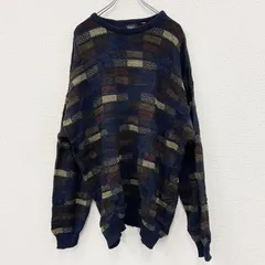古着 used　～90s　haggar　ハガー　アクリルニットセーター　総柄　ヴィンテージ　マルチカラー　XXLサイズ
