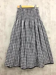 Auie F アウィーエフ ギンガムリバーシブル スカート size38/チェック ■◆ レディース