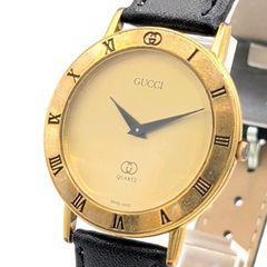 GUCCI 3001M メンズ腕時計 (稼働品) GUCCI 3001.M Watch Men's Quartz Round Gold Black dial Y2K 00S
