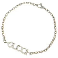 GUCCI (グッチ) ロゴプレート チェーンブレスレット Ag925 SV シルバー