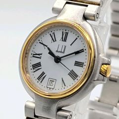 ✨️dunhillミレニアムデイトクォーツローマンラウンドフェイス3針 