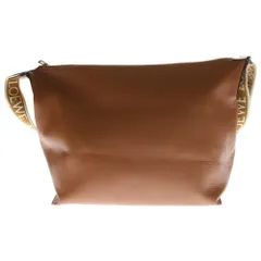 LOEWE (ロエベ) キュービィ ショルダーバッグ ハンドバッグ ブラウン レザー シルバー金具