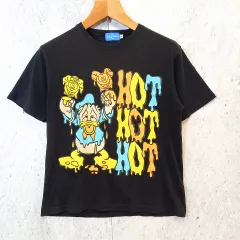 Tokyo Disney Resort トウキョウディズニーリゾート Tシャツ ドナルド ディズニー Uネック 半袖 ビッグプリント ブラック Mサイズ □〇