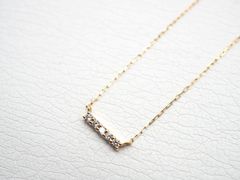 新品】K10 YGダイヤモンドネックレス ジュエリーツツミ バー - メルカリ