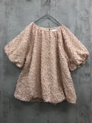 petit main LIEN プティマイン リアン 3352222-39 ジャガードバルーン ブラウス シャツ sizeF/ピンク ■◆ レディース