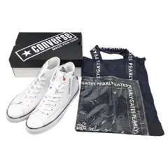 【新品】パーリーゲイツ×コンバース ハイカットゴルフシューズ 白×ネイビー ALL STAR GF Z HI メンズ 27.5 ゴルフウェア PEARLY GATES