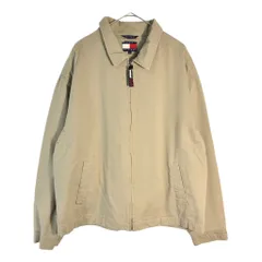 90年代 TOMMY HILFIGER トミーヒルフィガー スイングトップ ベージュ(メンズ XL)中古 古着 X6453