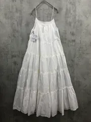 展示品■SALON ADAM ET ROPE' アダムエロペ デイリー リゾート WEB限定 ティアードキャミ ワンピース sizeF/白 ■■◎レディース