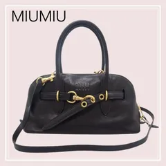 【MIUMIU】アバンチュールトップハンドル 5BB168_2BBL_F0002 2WAYバッグ ラムスキン ブラック ゴールド金具 レディース【バッグ】のサムネイル