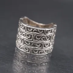 S552 ヴィンテージ リング 大ぶり 彫刻 デザイン シルバー 指輪 12号