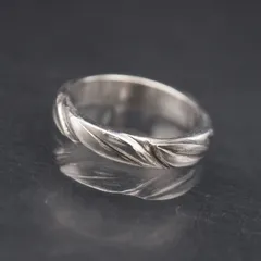 S419 ヴィンテージ リング 彫刻 デザイン シルバー 指輪 13号