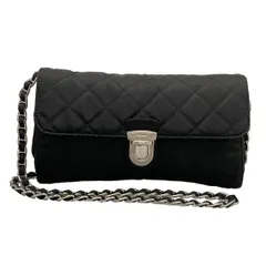 PRADA(プラダ) ショルダーバッグ - 黒 チェーンショルダー/キルティング