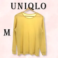 UNIQLO ユニクロ トップス カットソー クルーネック シンプル ヒートテック 長袖 レディース イエロー M
