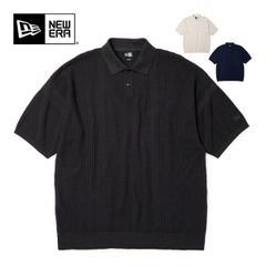 美品 ✨️ NEW ERA ストレッチ鹿の子ゴルフウェア バックプリント L 黒