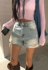 ウォッシュデニムショートパンツ (新品)