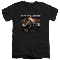 アニメキャラクター メンズ トップス Tシャツ Licensed Character Infinite Crisis Batman Short Sleeve Tshirt Black ブラック