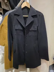 (スタイリッシュフィット)季節の変わり目 レディース ブラック ポケット ジャケット 55 66