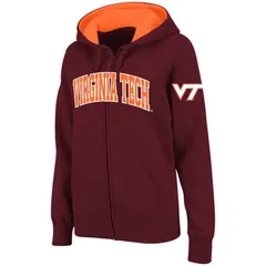 コロシアム レディース アウター パーカー・スウェット Colosseum Womenstadium Athletic Maroon Virginia Techokies Arched Name FullZip Hoodie Vat Red レッド