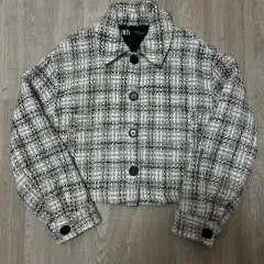 ザラ レディース クロップド ツイードジャケット S/90