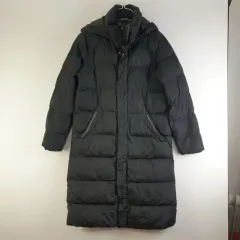 PUMA レディース ブラック フード ダウンジャケット ロング丈 アウター L8003