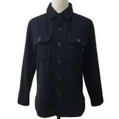 アーバンリサーチ ドアーズ URBAN RESEARCH DOORS シャツ ジャケット スタンダード メルトン 無地 長袖 One 紺 ネイビー