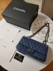 シャネル 2 55 ヴィンテージ ブルー ショルダーバッグ フルセット