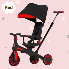 新品＊三輪車 手押し棒付き折りたたみ 7in1子供用 キッズバイク　 レッド 新品＊三輪車 手押し棒付き 7in1子供用 キッズバイク レッド - メルカリ