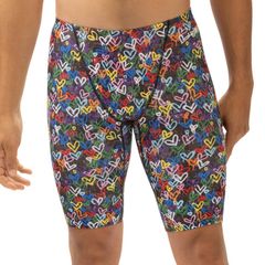 Dolfin Men's Swimwear Half Pants/Shorts Print Mens Dolfin Uglies Allover Print Jammer Swimsuit Love Wins