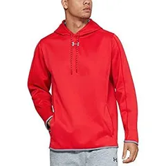 Under Armour Double Threat Armour フリースパーカー レッド (600)/スチール S
