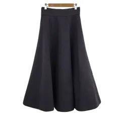 プロポーション ボディドレッシング PROPORTION BODY DRESSING スカート フレア ロング メルトン 無地 XS 紫 パープル