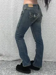 トゥルーレリジョン Billlie（ビリー） SUPER Tシャツ Y2K ローライズ デニムパンツ 27インチ C09726