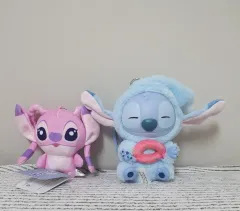 ディズニー スティッチ/エンジェル ぬいぐるみ キーホルダー セット