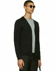 NEIL BARRENTT(ニール バレット) 新作 シグネチャー ブラック モヘア ウール ニット カーディガン