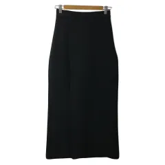 ミスティック mystic スカート スカパン タイト ロング ハイウエスト ウエストゴム 無地 1 黒 ブラック