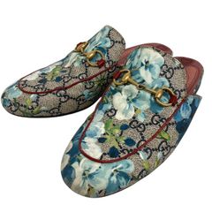 【美品】グッチ GGブルームス プリンスタウン サンダル フラワープリント　限定 美品】グッチ GGブルームス プリンスタウン サンダル フラワープリント