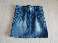 女の子 デニムスカート 白 レギンス 130