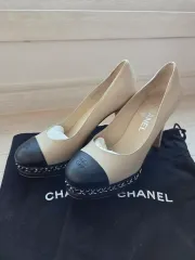 シャネル ツートン パンプス 36 1/2C