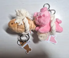 ぬいぐるみキーホルダー 2種 まとめ セット (たい焼き 豚)