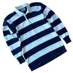 CONVERT ヴィンテージ ネイビー ストライプ ラグビー シャツ