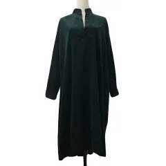 ジャーナルスタンダード JOURNAL STANDARD ワンピース Aライン ロング スキッパー レースアップ コーデュロイ 無地 長袖 緑 グリーン