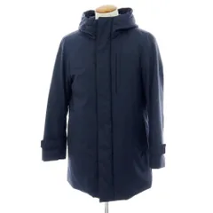 【中古】エディフィス EDIFICE ウールポリエステル ダウンコート ネイビー【サイズM】【メンズ】