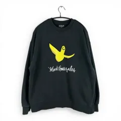 (L) マークゴンザレス BIG エンジェル ロゴ スウェット ブラック