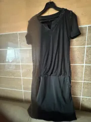 ブラック 半袖 ミニ ONE PIECE