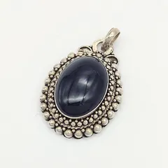 【美品】オニキスネックレストップ　シルバー925　STERLING　7.1g